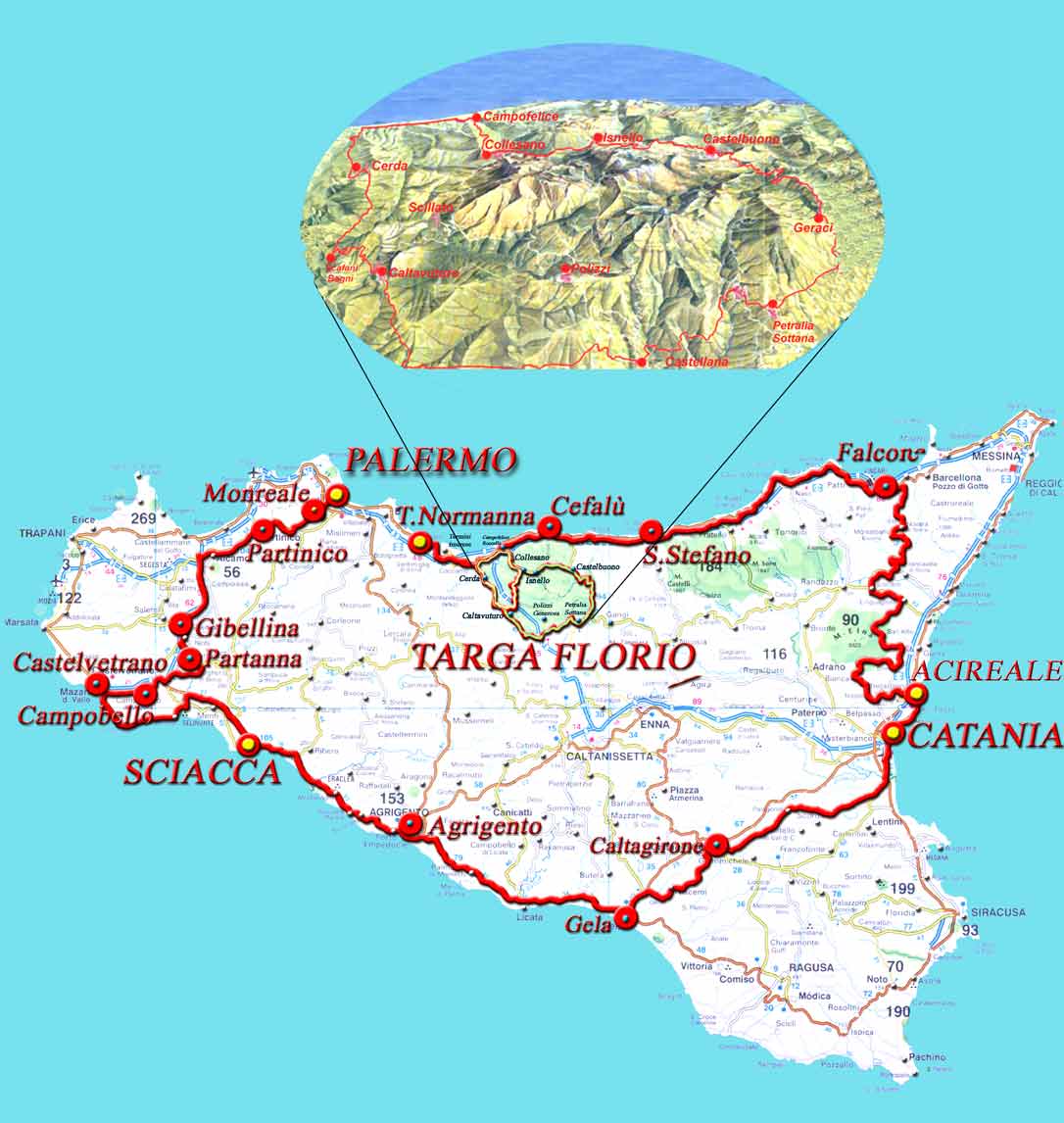 Giro di Sicilia route